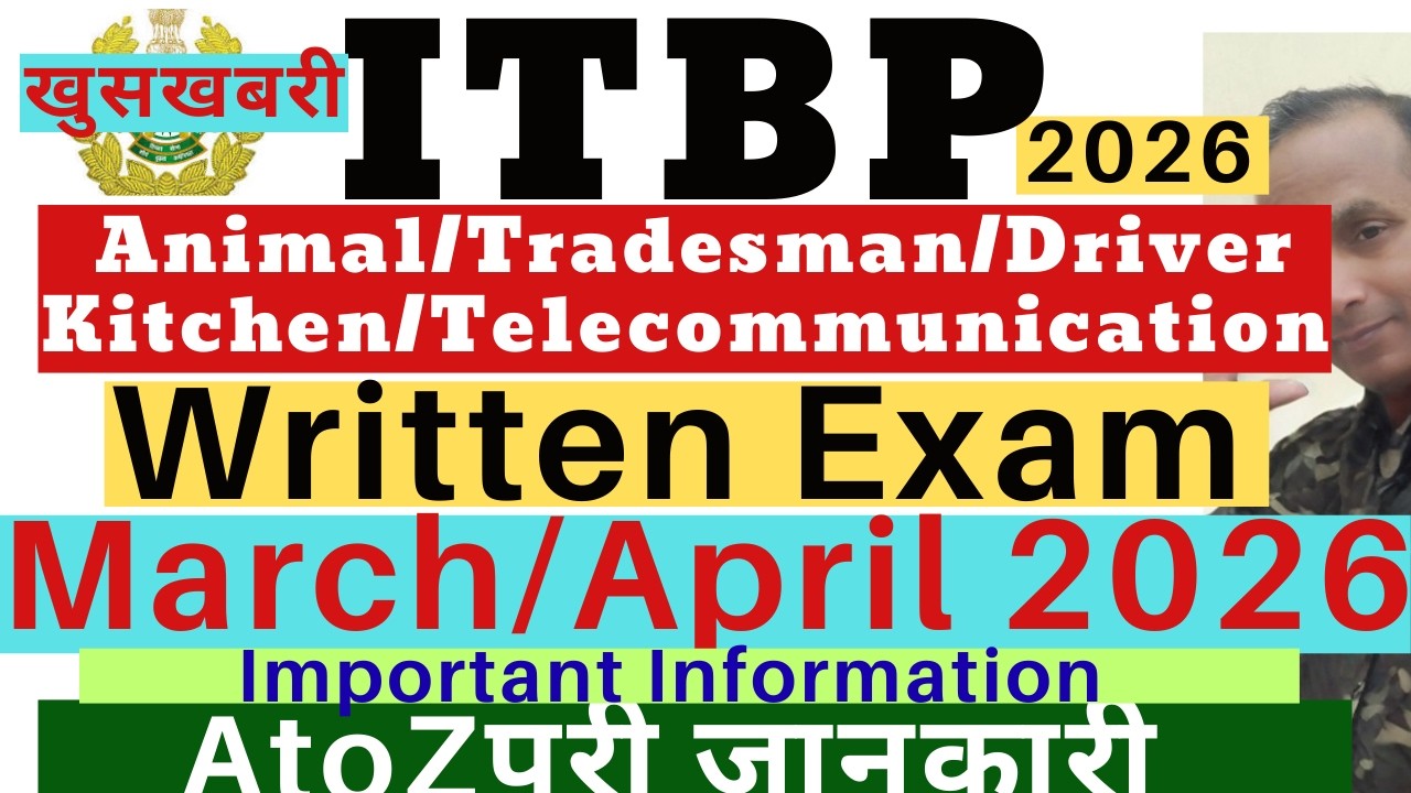 ITBP Written Exam Date 2026|ITBP Written Exam March 2026|ITBP Written Exam April 2026|ITBP Exam date