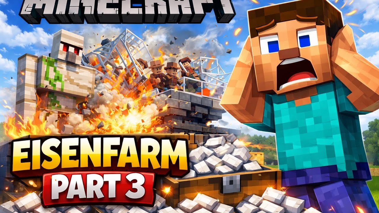 Meine Eisenfarm Missglückt!!! Minecraft Überleben  Folge 8