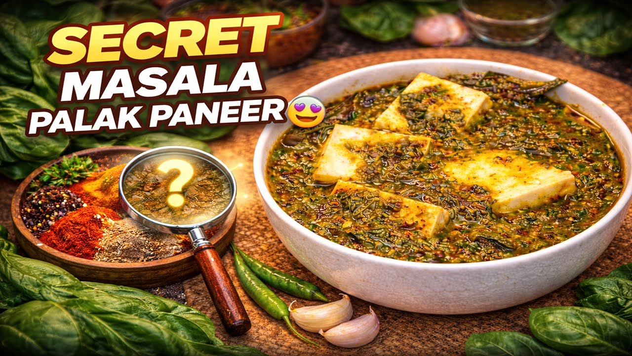 Palak Paneer Recipe | Restaurant Style Creamy Palak Paneer | Perfect Green Colour