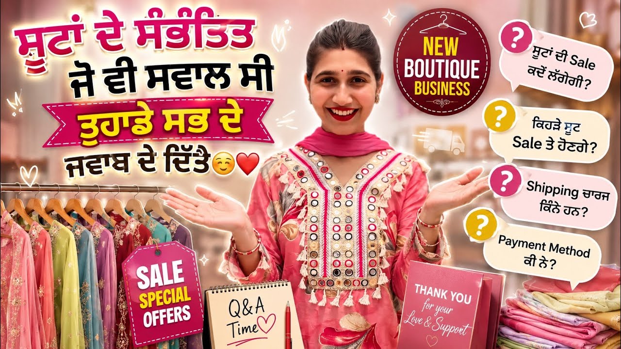 ਸੂਟਾਂ ਦੇ ਸੰਭੰਤਿਤ ਜੋ ਵੀ ਸਵਾਲ ਸੀ ਤੁਹਾਡੇ ਸਭ ਦੇ ਜਵਾਬ ਦੇ ਦਿੱਤੇ☺️❤️