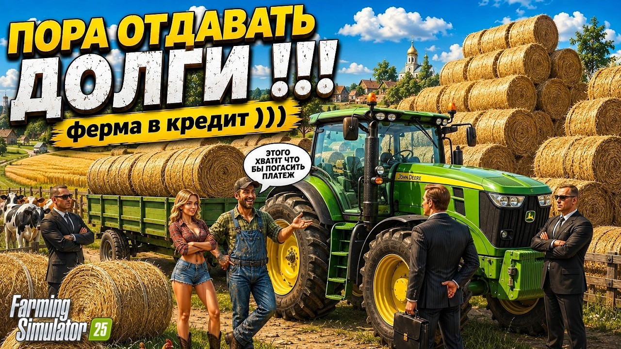 FS 25 КРЕДИТОРЫ В БЕШЕНСТВЕ 😡 ПОРА ОТДАВАТЬ ДОЛГИ / ПЛАТИМ ТОПОЛЕМ И СИЛОСОМ ))) ИГРА БЕЗ МОДОВ #12