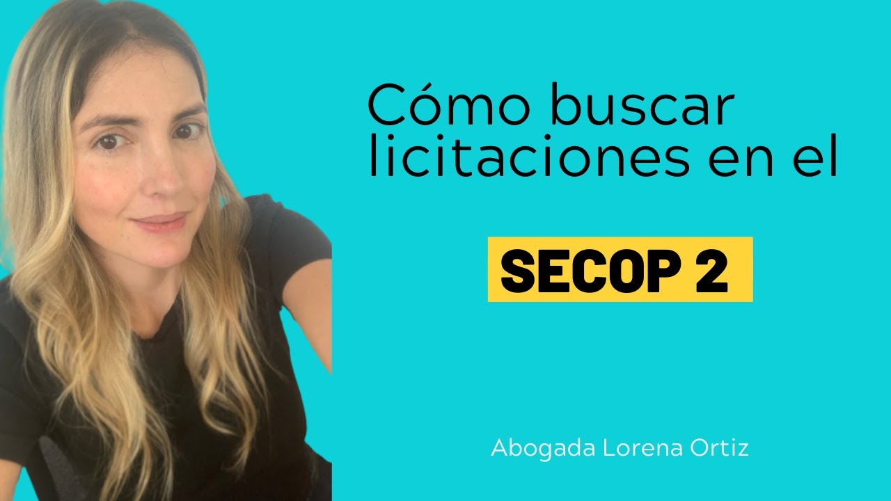 Buscar Licitaciones en el Secop 2