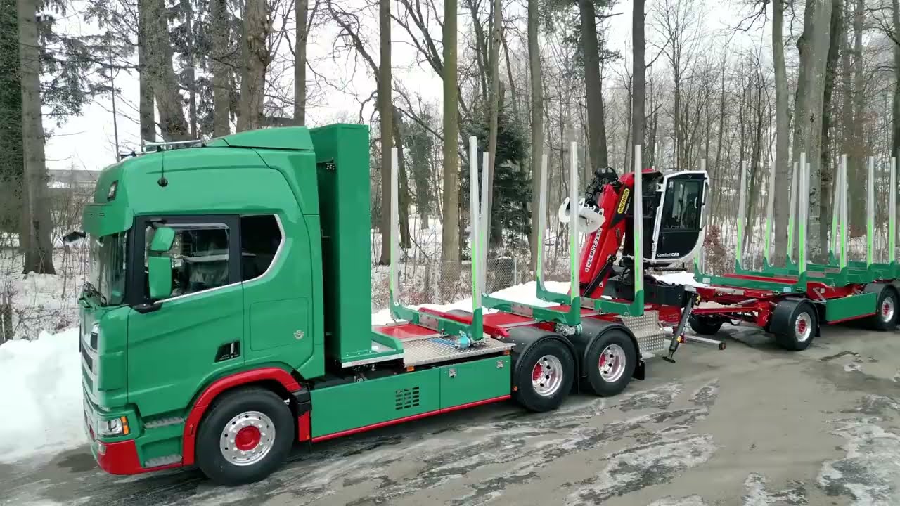 Rungenfahrzeuge für den Holztransport von Riedler Fahrzeugbau