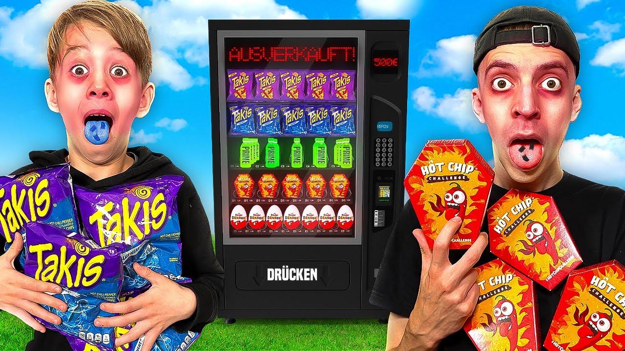 KLEINER JUNGE kauft ALLE SÜSSIGKEITEN aus AUTOMATEN LEER! 😳
