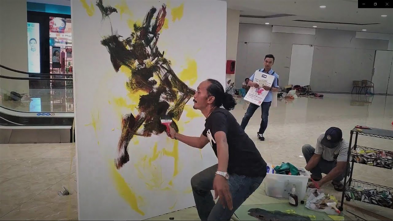Traditional Dance Live Painting Performance by S.P. Hidayat (Full Length)