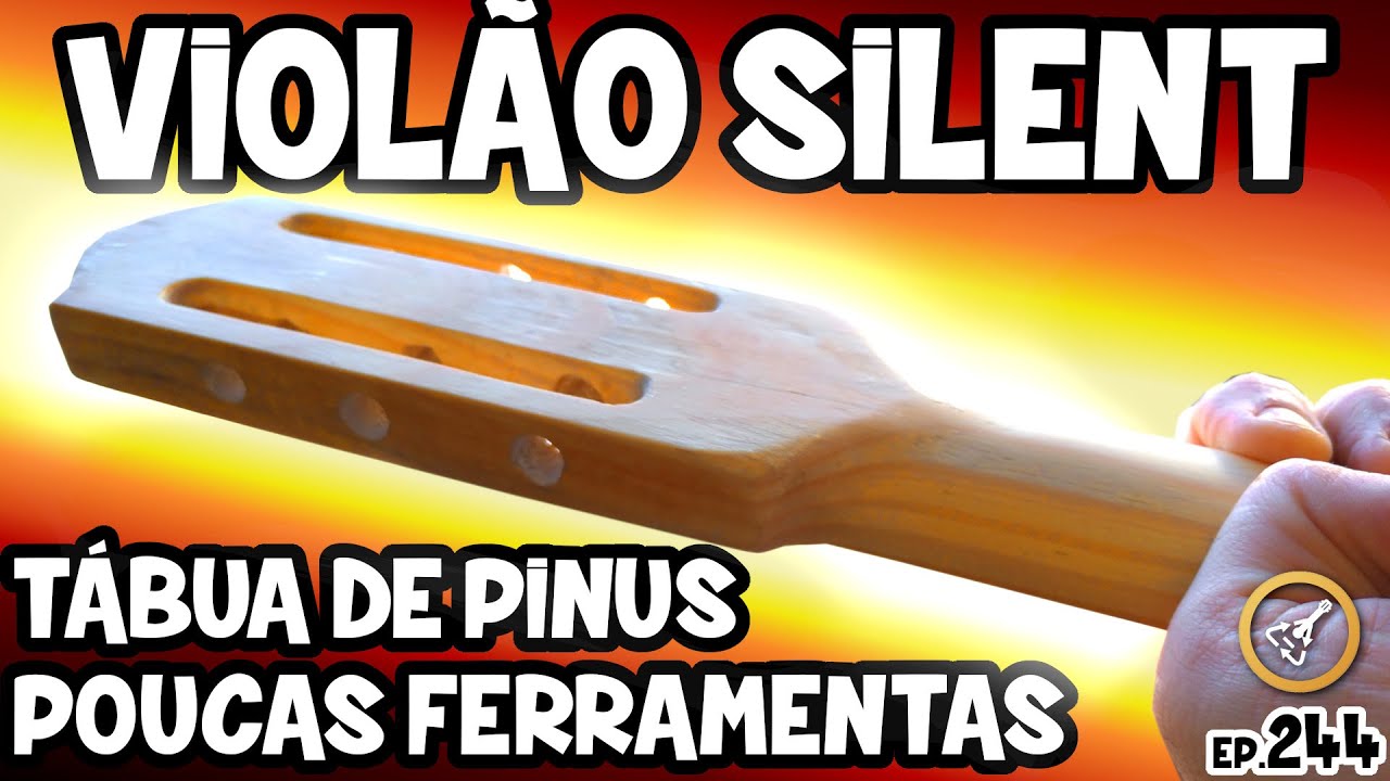 🔥Violão de Tábua de Pinus com Traste de Raio de Bicicleta!  Parte 1 (E244)