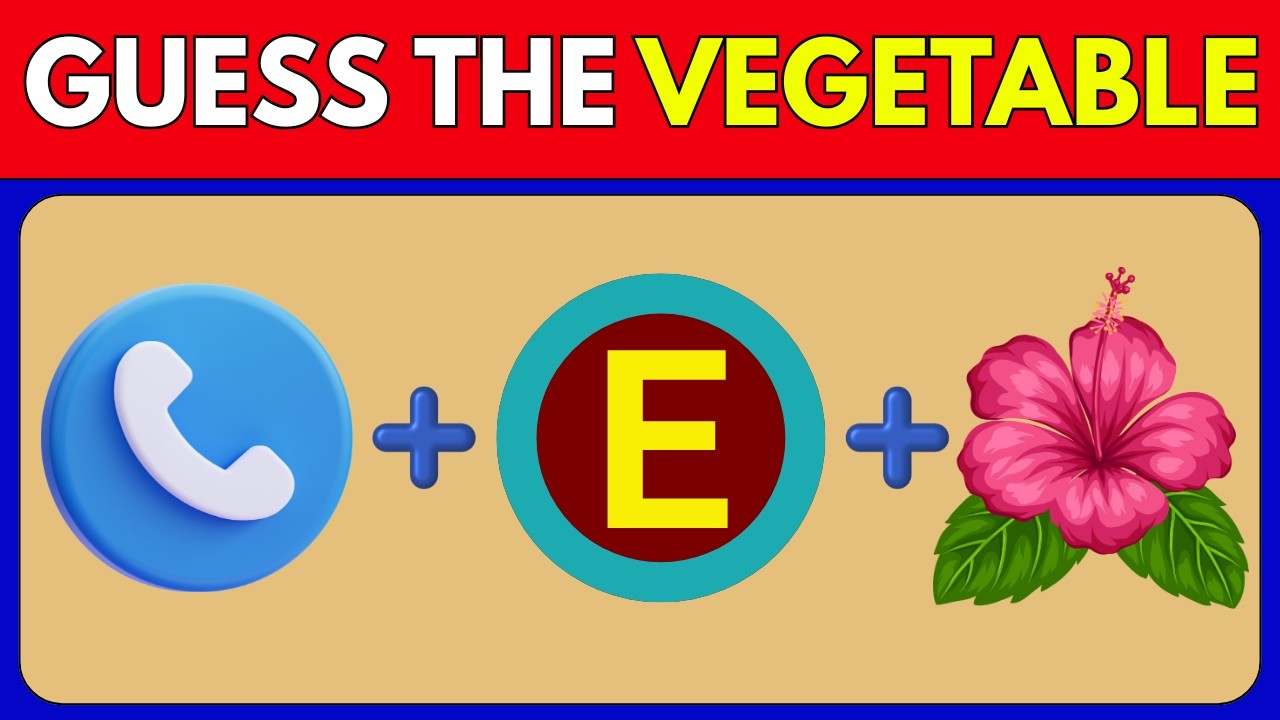 Guess The Vegetable By Emoji | Vegetable Emoji Quiz