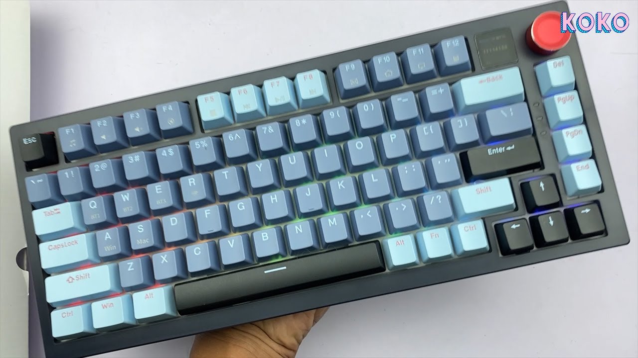 Jedel WKL 100 Mechanical Keyboard Display With Wheel Black