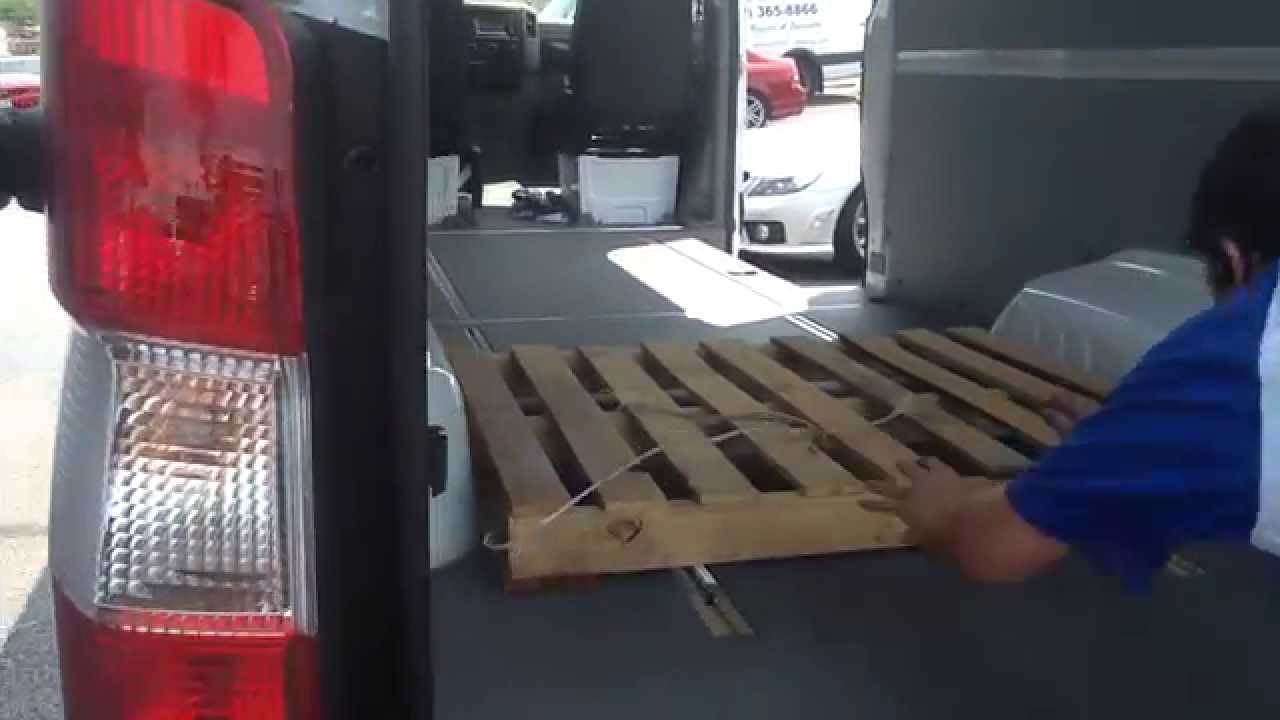 Pallet Loading Cargo Space on 170" Mercedes Benz Sprinter Cargo Van