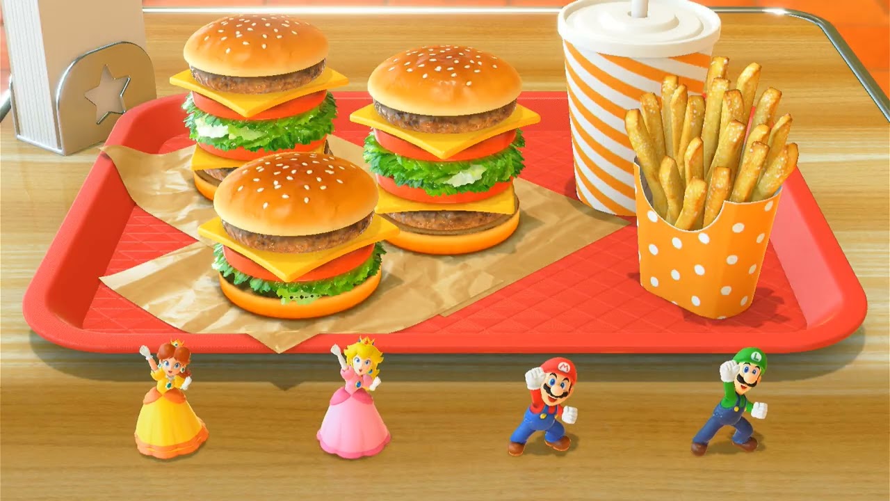 Super Mario Party Jamboree - Rhythm Kitchen (Daisy, Peach, Mario & Luigi)