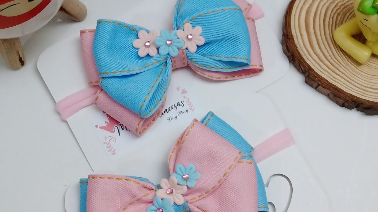 Laço fácil e Lucrativo 🎀 Cruzado Tiara bebê 🎀 como fazer Laços By Lilly Pecly