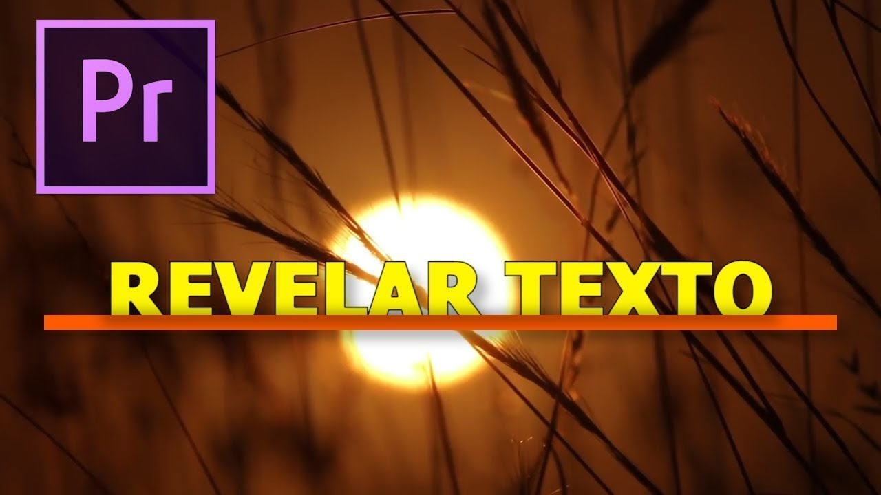 Tutorial Adobe Premiere CC  Revelar Texto - Hacer Títulos