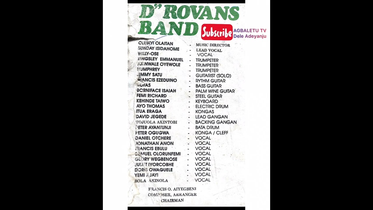 D’Rovans Band - Ayanmo mi