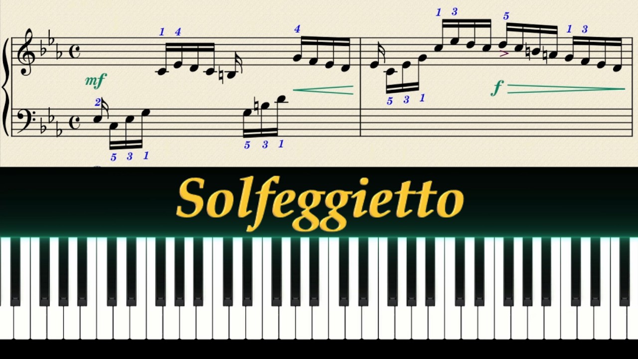 Solfeggietto - C.P.E. Bach - with Sheet Music (BPM = 50)