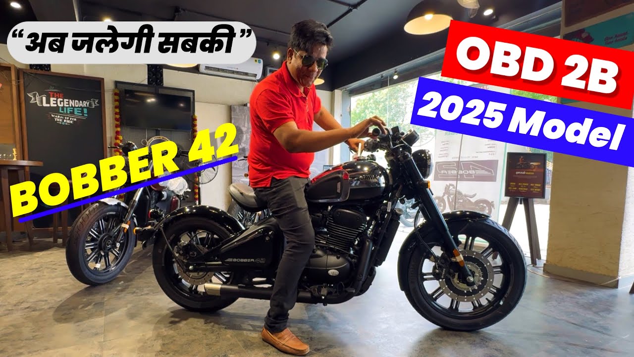 Jawa 42 Bobber Black Mirror 2025 | OBD 2B Model Full Walkaround & Features Review