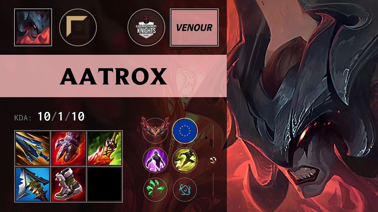 (KHK Venour) Aatrox Top vs Malphite (Sinmivak) - EUW Grandmaster Patch 26.11