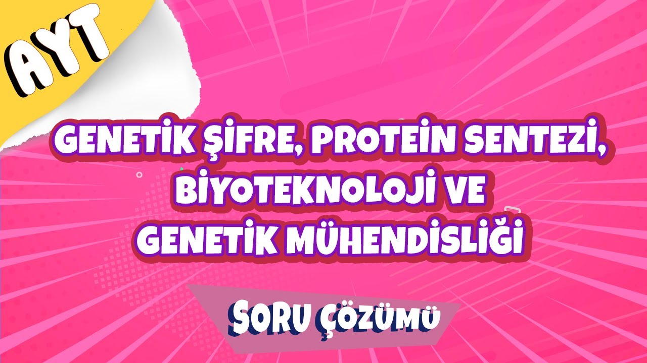 Genetik Şifre, Protein Sentezi, Biyoteknoloji ve Genetik Mühendisliği Soru Çözüm |  AYT 2022