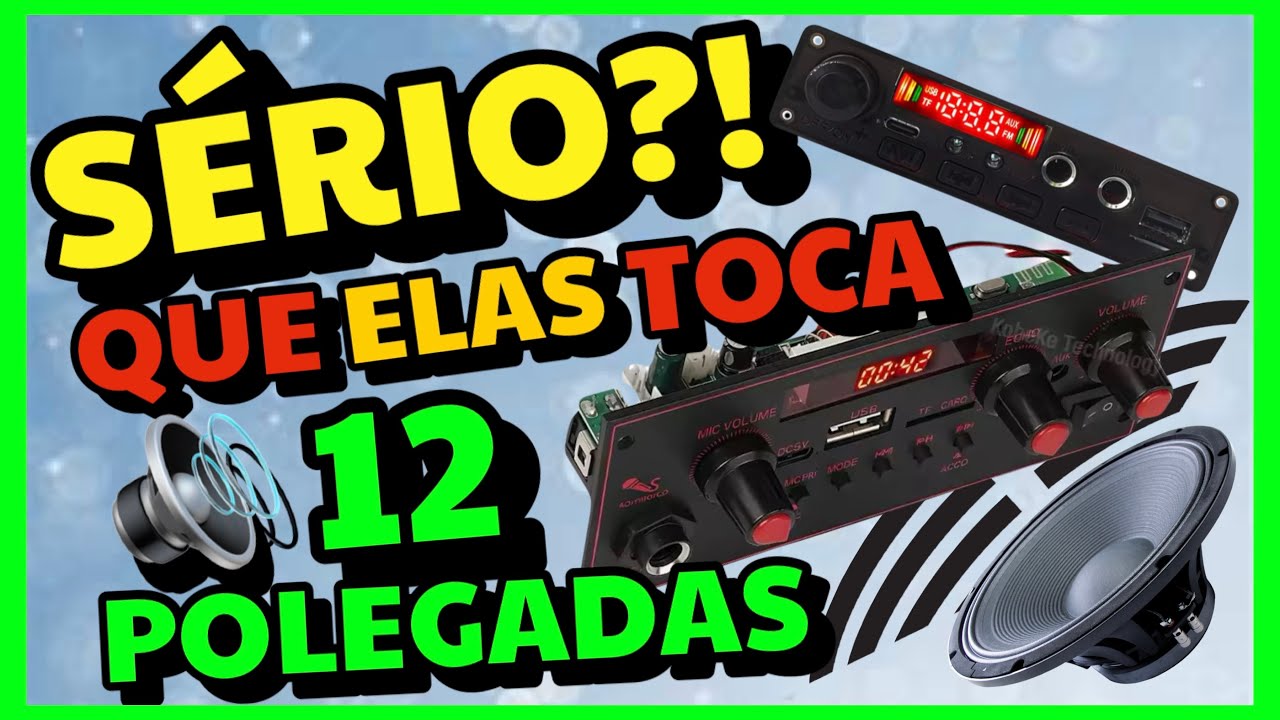Placa Amplificada Bluetooth 10w Tocando Alto Falante de 12
