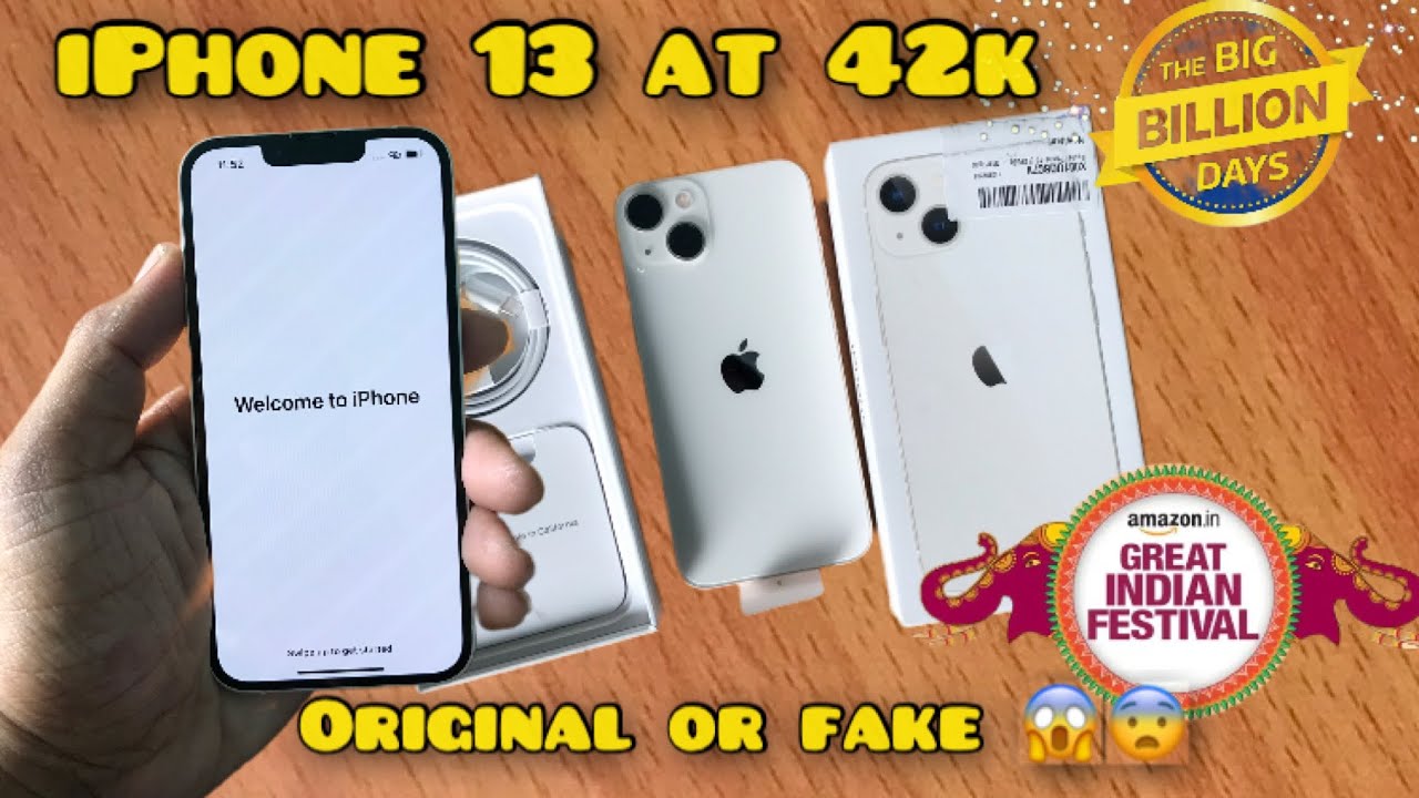 iPhone 13 unboxing 2023 🔥 Amazon great Indian sale 2023 at ₹ 42k | Scam or not ?