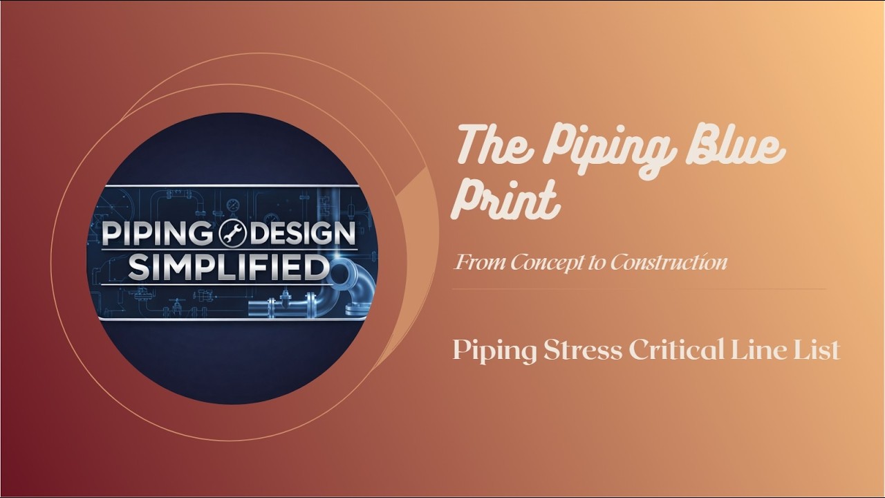 The Piping Blue Print /Piping Critical Line List / EPC Projects