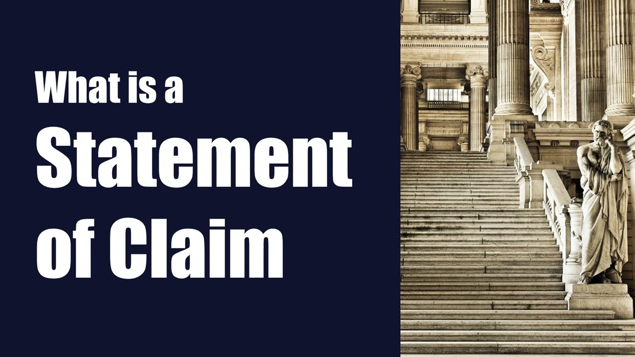 What is a Statement of Claim? [court - legal terminology]