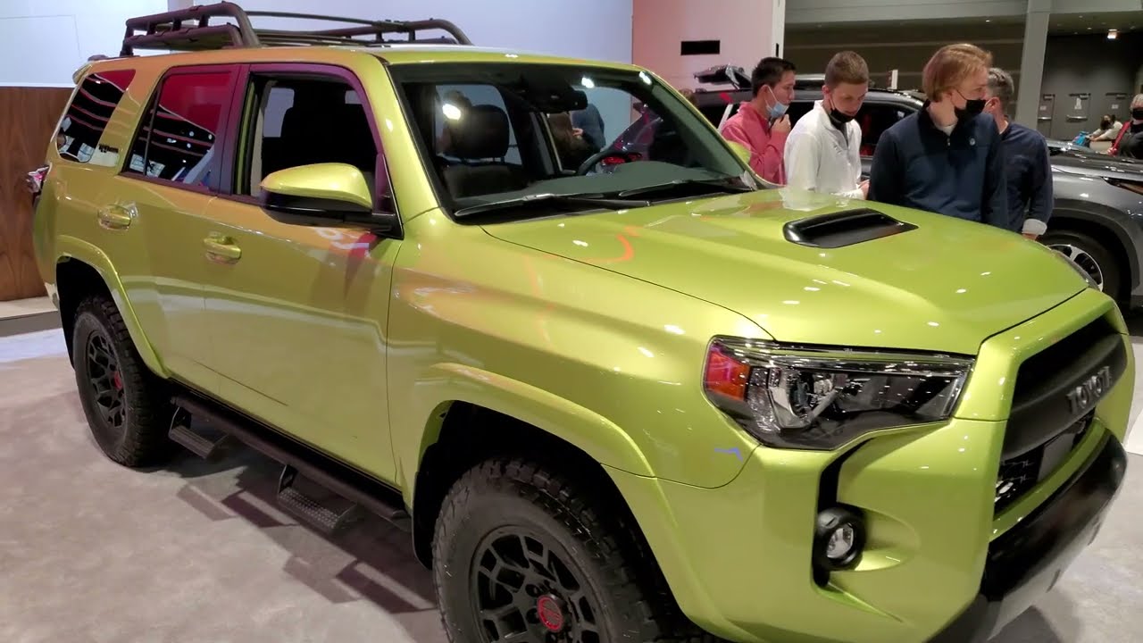 2022 TOYOTA 4RUNNER TRD PRO LIME RUSH GREEN YELLOW METALLIC WALKAROUND 2022 CHICAGO AUTO SHOW #CAS22