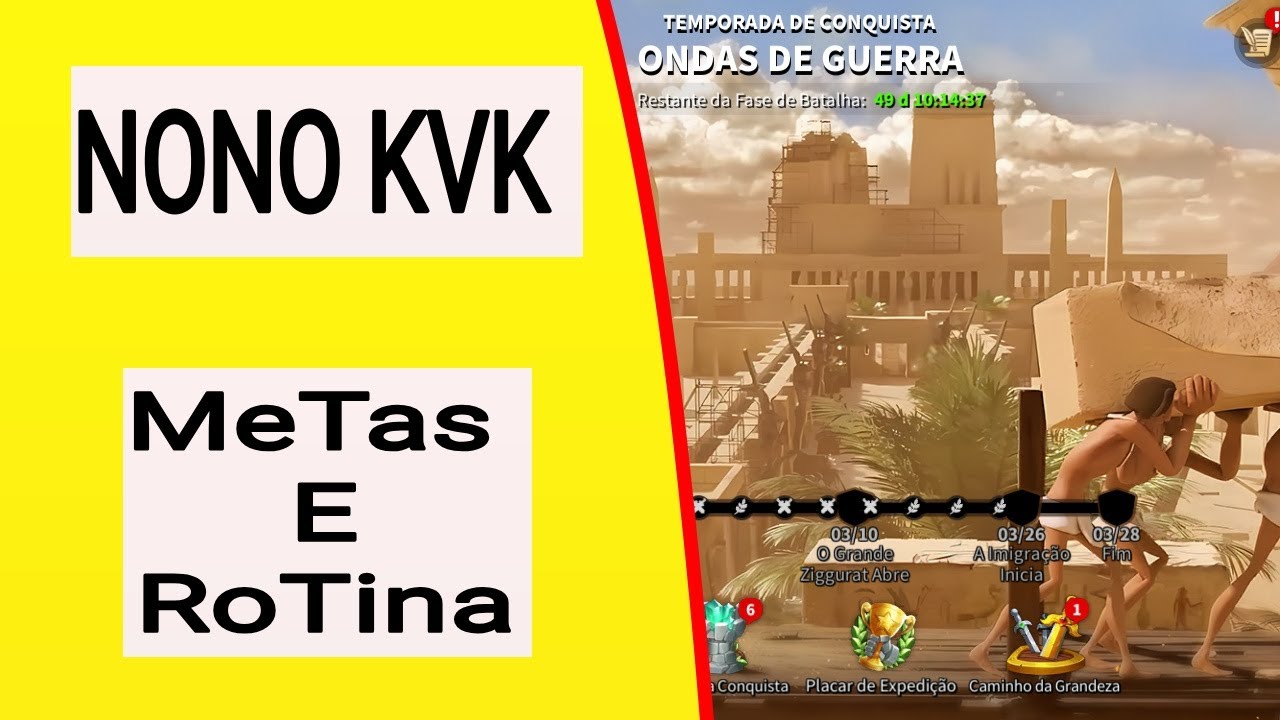 Cheguei no meu nono KVK rotina metas e preparação / rise of kingdoms 