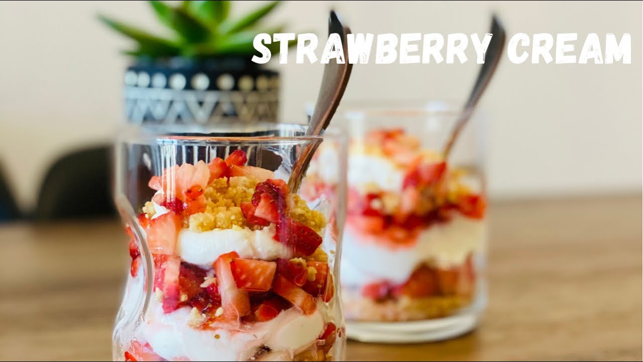 Strawberry cream recipe | Dessert ideas | DeSK How2
