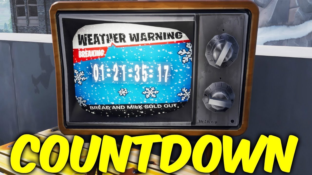 Fortnite weather warning countdown.TV weather warning - ICE STORM CHALLENGES