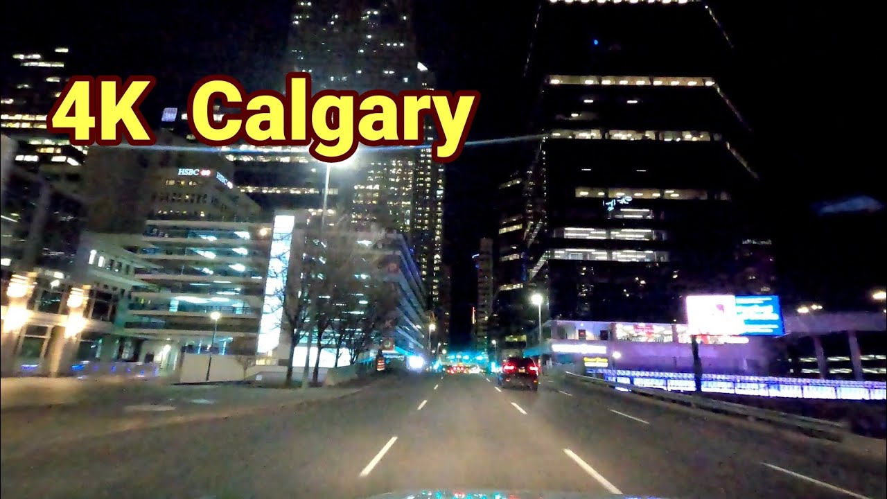 A Brief Driving in Calgary  Thursday Night October 28, 2021 #calgary #alberta  #canada