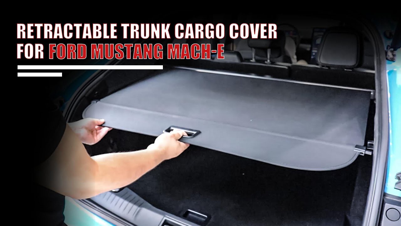 Ford Mustang Mach E Retractable Cargo Cover Shield Waterproof Rear Trunk Security Cover Shade
