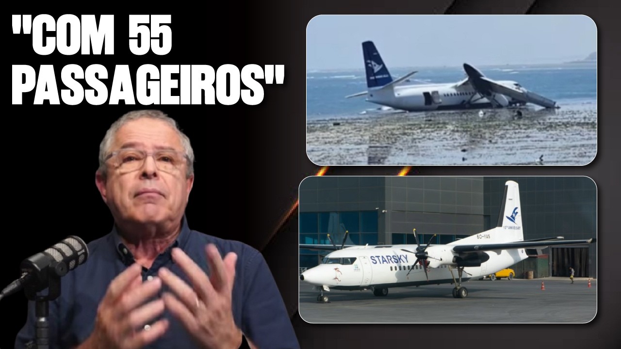 AVIÃO FAZ POUSO DE EMERGÊNCIA EM PRAIA NA SOMÁLIA