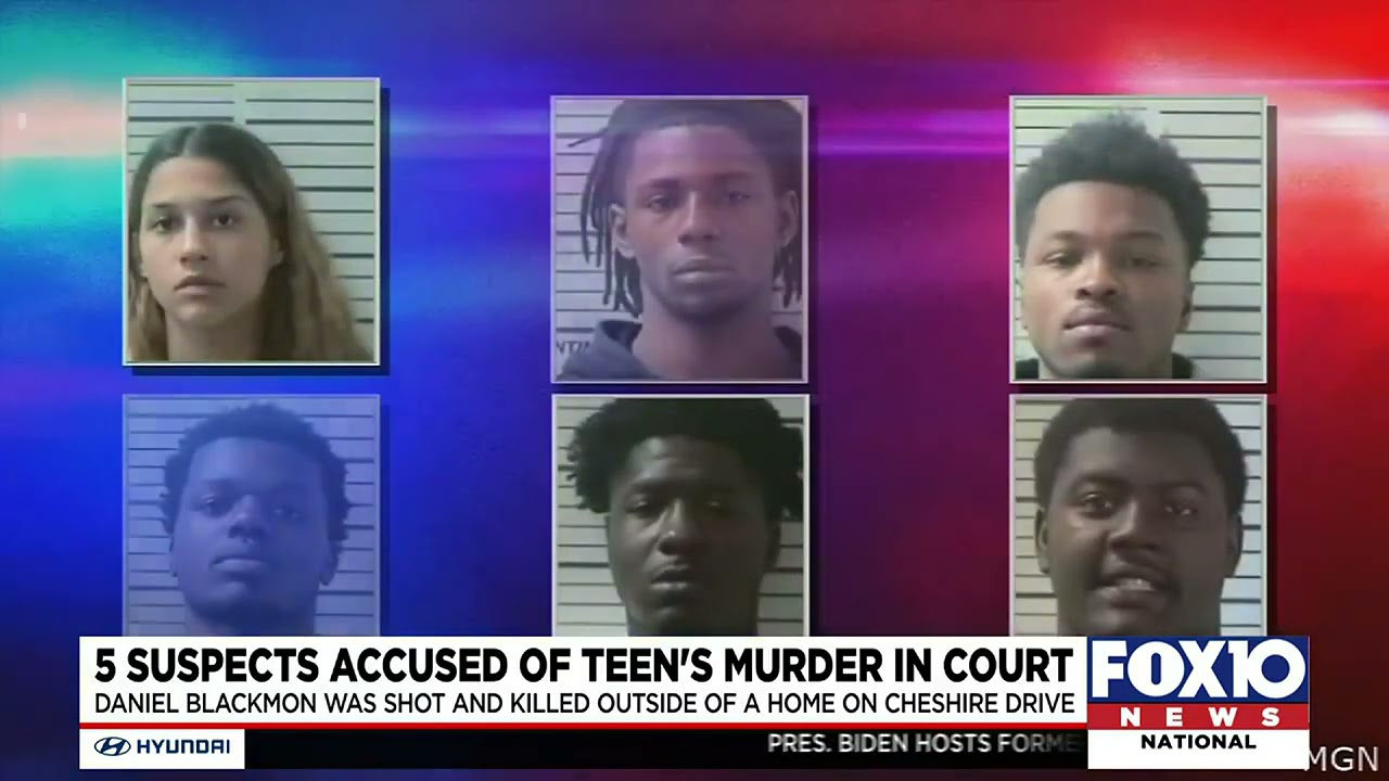 5 murder suspects appear in court for preliminary hearing following the shooting death of a 14 year