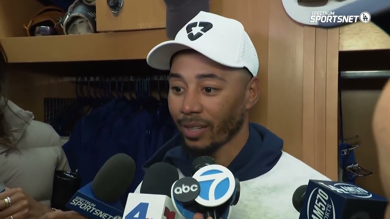 Mookie Betts' message to Dodgers at start of Spring Training, World Series expectations, golf & more