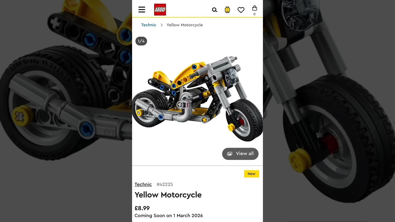 Lego Technic yellow motorcycle (42225) rapid 🔥 first impressions