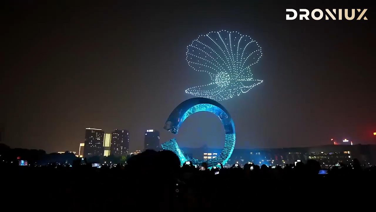 Drone Light Show Ignites Tianjin Marathon Night