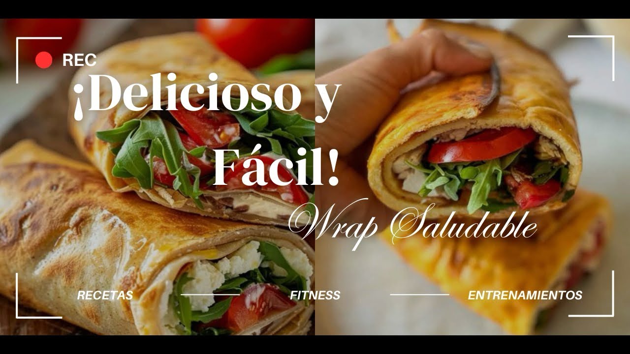 Wrap de queso 🧀 cottage y pesto 🌿