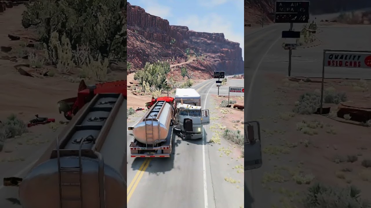 Realistic Highway Car Crashes #539 &ndash; BeamNG Drive #realistic