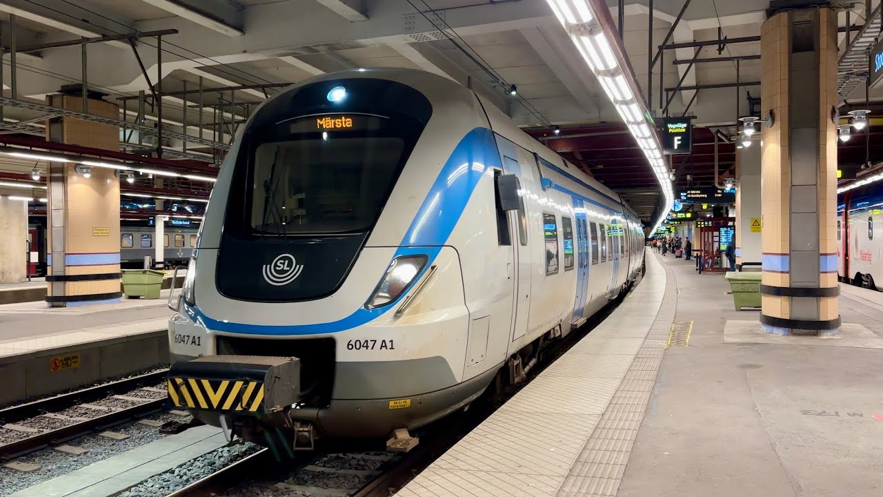 Commuter Trains at Stockholm Central station 2025 (The old route)