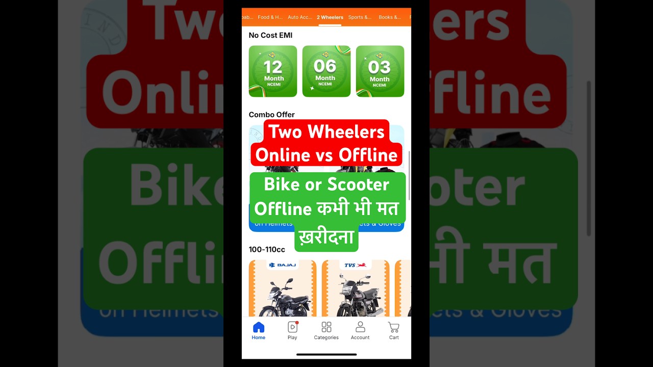 Two Wheelers Online vs Offline? Best Offers on Bikes and Scooters On Flipkart 