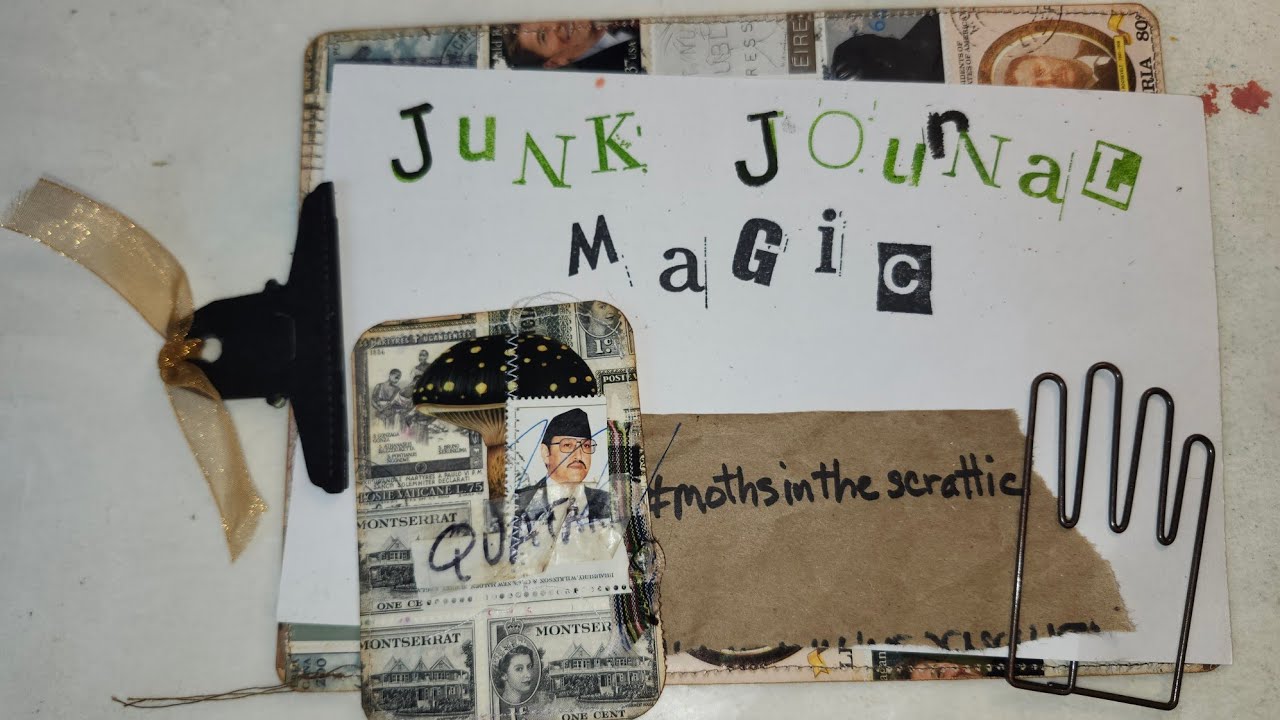 Week 3 #Mothsinthescrattic @releasethecraftin #postagestamps #collage #papercrafts #mixedmedia 