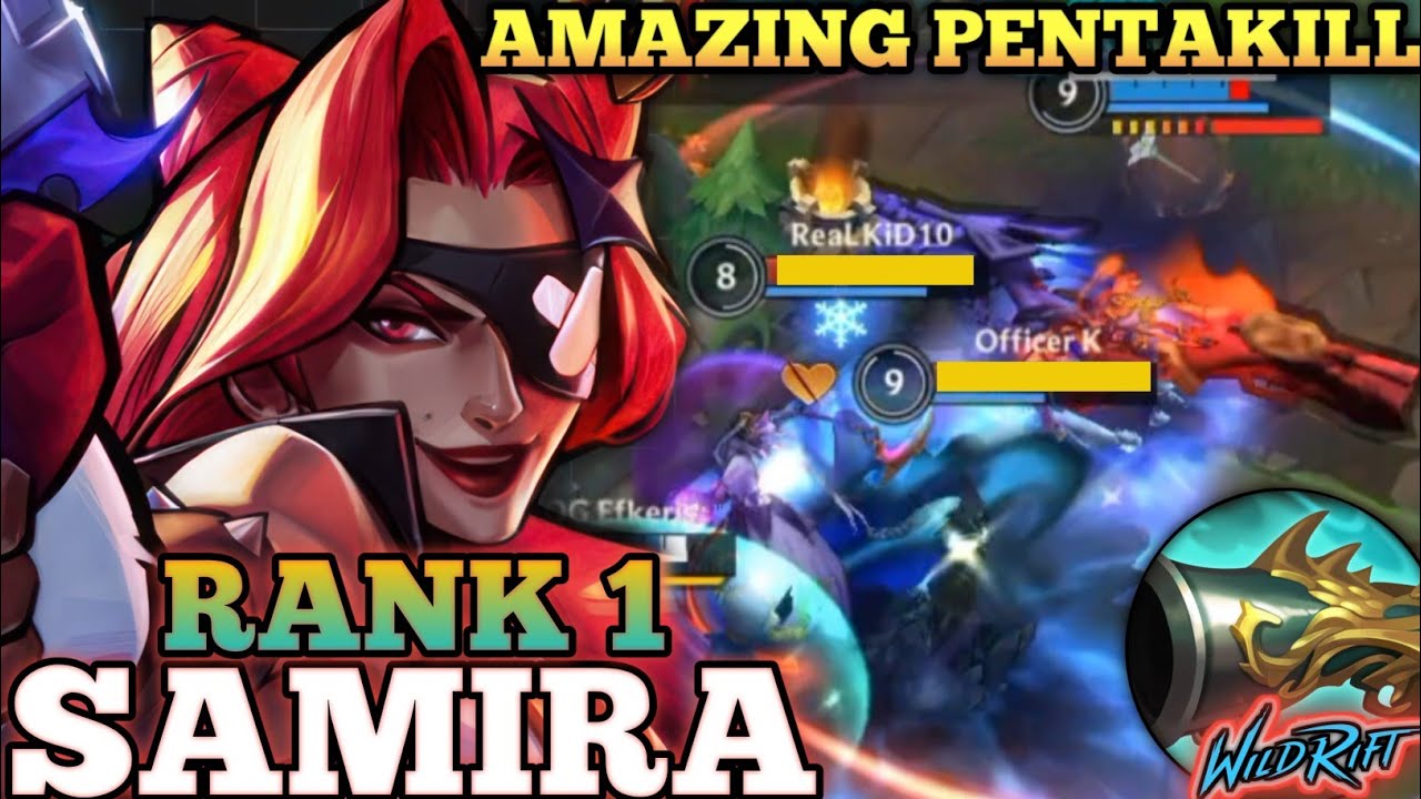 SAMIRA AMAZING PENTAKILL MVP PLAY! BEST META BUILD - TOP 1 GLOBAL SAMIRA BY toto让你躺着就行 - WILD RIFT