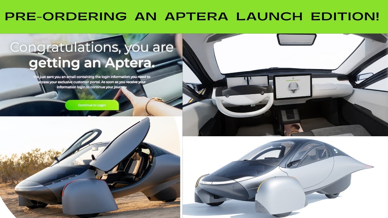 Pre-Ordering An Aptera Launch Edition!