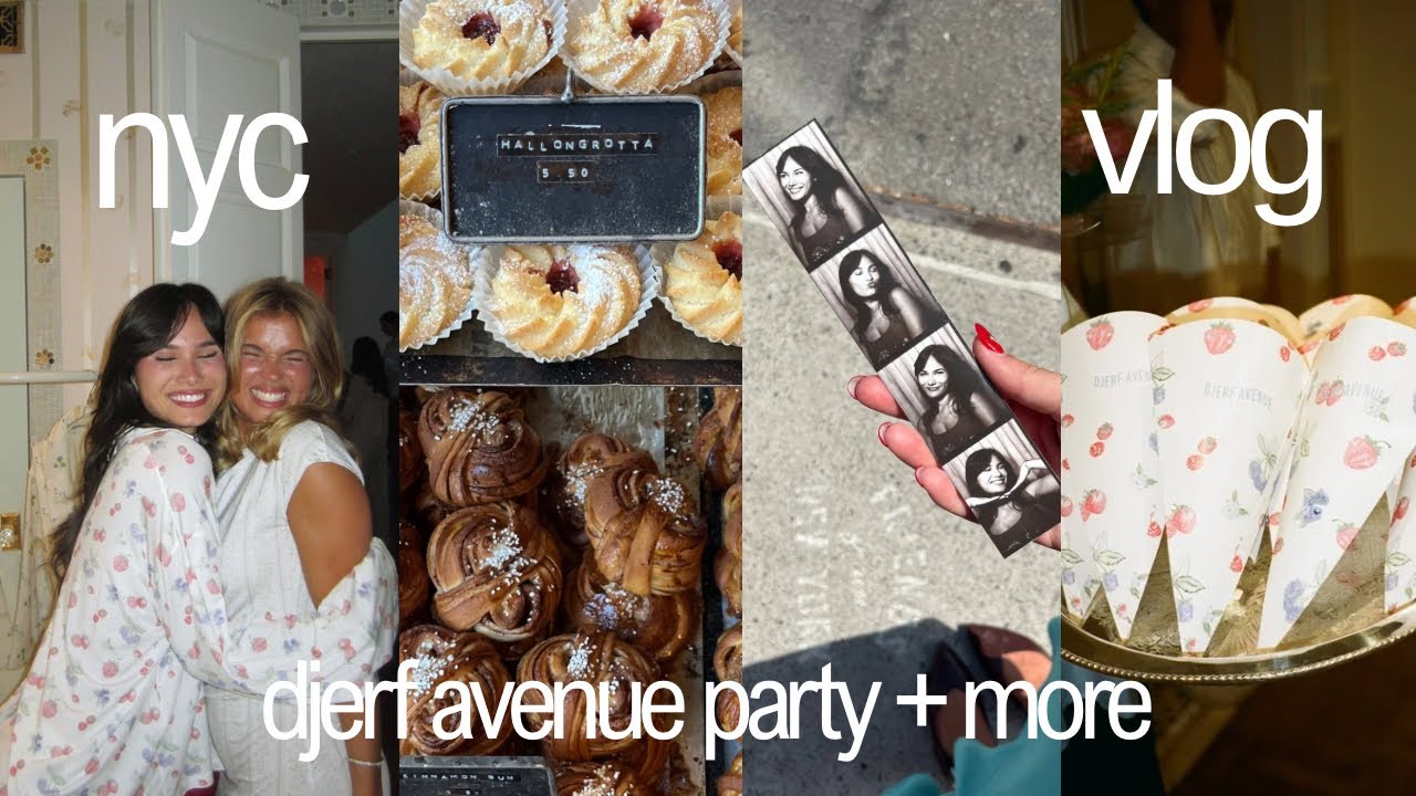 nyc vlog | djerf avenue party, soho shopping, pop up bagels, old friend photo booth, sightseeing