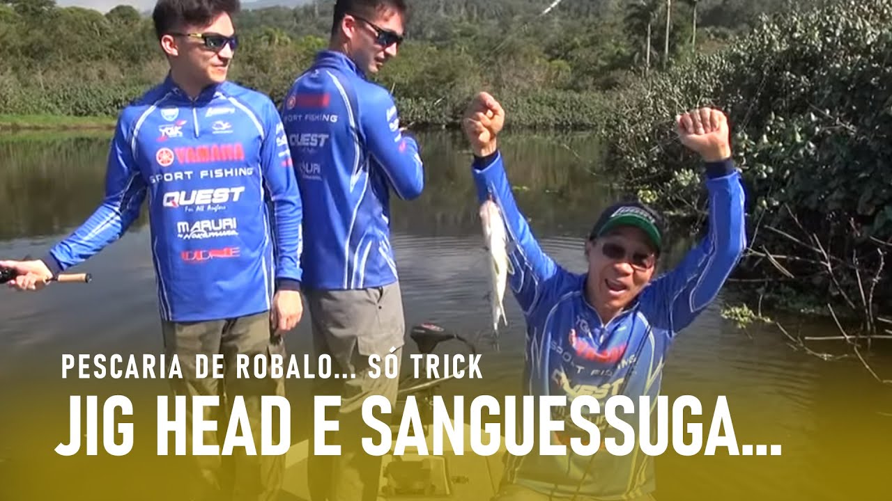 Jig head, sanguessuga e robalos trick. Pescaria