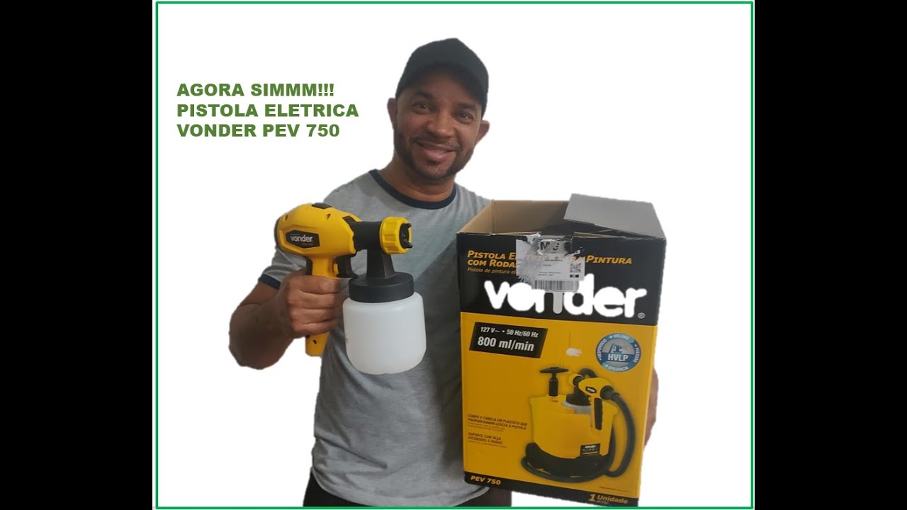 Pistola elétrica de pintura Vonder PEV 750 127v Unboxing