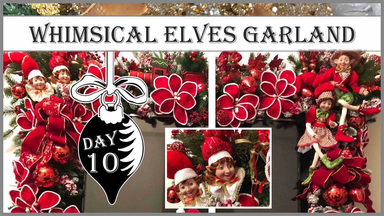 Whimsical Elves Garland | 10th Day of Vintage Christmas 2019