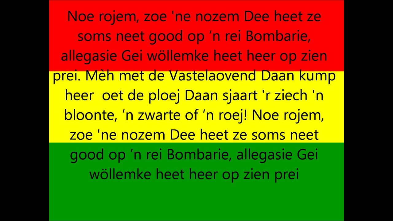 vastelaovendsleedje 1961- De Nozem (Mit teks)