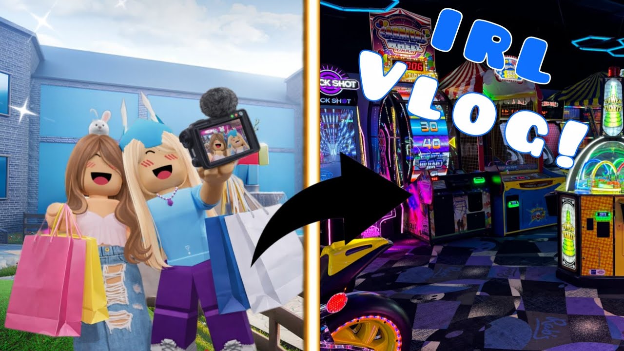 IRL VLOG WITH US!! #roblox #irl #arcade #shopping #blowup @M1ssReina @YahqubSanusi-g4m @bobaxchoco 