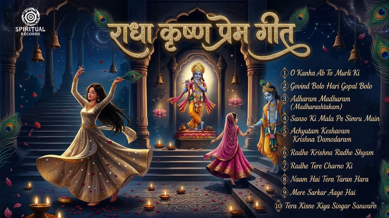 Radha Krishna Prem Geet 🌸 | Nonstop Bhajan Jukebox | Soulful Devotional Songs | 4K Video
